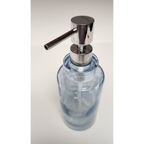 Glass Marble Look Bathroom Essentials 3 Pc Soap Dispenser Set Color Clear Blue - Picture 8 of 8